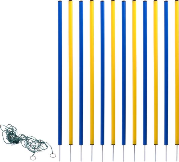 12-teiliges Agility-Slalomset für Hunde