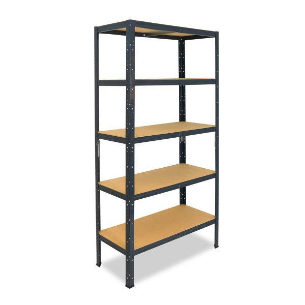 shelfplaza® HOME 180x60x40cm Schwerlastregal in anthrazit mit 5 Böden