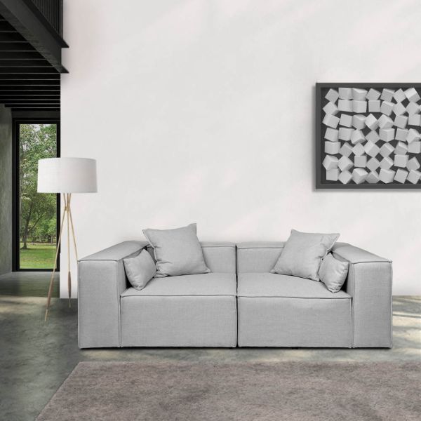 Modulares Sofa VERONA - S hellgrau