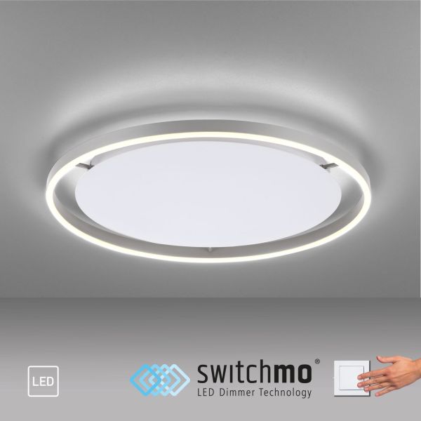 LeuchtenDirekt LED Deckenleuchte RITUS, rund, 3-Stufen Dimmer, 3000Kelvin, Innenleuchte, IP20