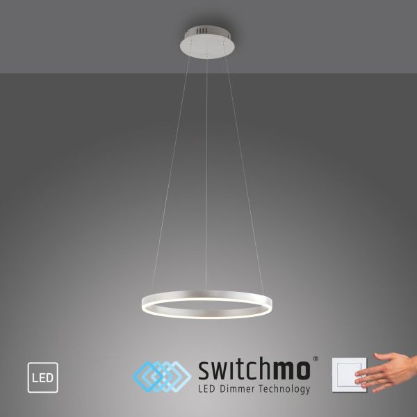 LeuchtenDirekt LED Pendelleuchte RITUS, rund, 3-Stufen-Dimmer, 3000Kelvin Ø39,3cm, Innenleuchte, IP2