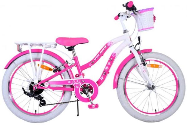 Lovely Kinderfahrrad - Mädchen - 20 Zoll - Rosa - 6 Gänge