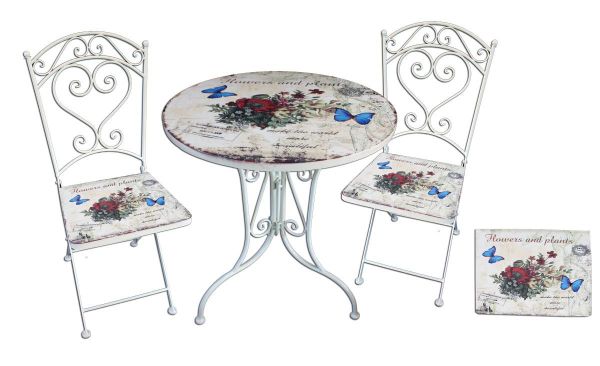 Harms Bistro-Set, FLORAL 3-tlg.