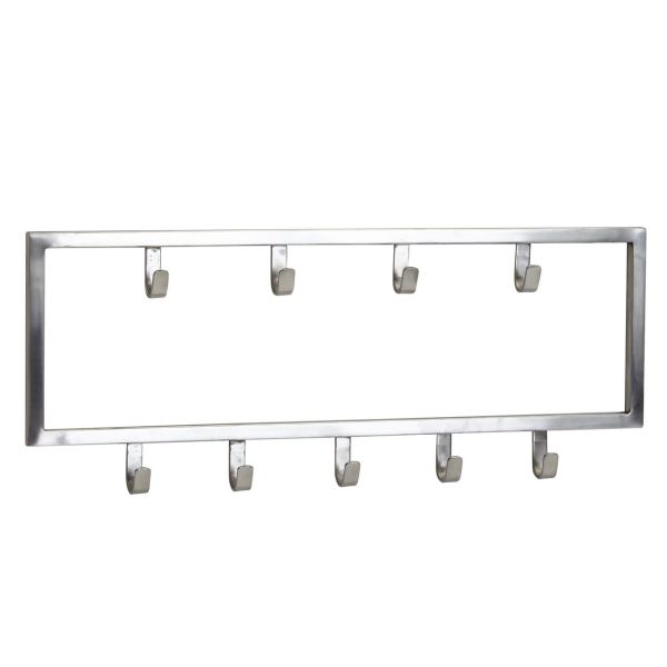 Wandgarderobe Metall Silber 50x20x4 cm