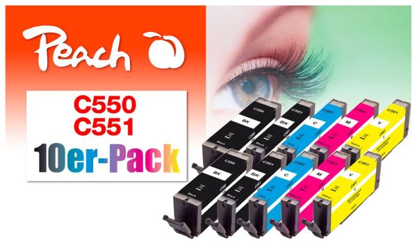 10er-Pack Tintenpatronen ersetzt Canon PGI-550, CLI-551