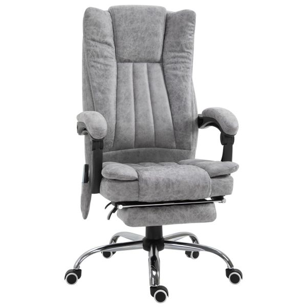 Massage Stuhl Bürostuhl Heizfunktion Liegefunktion Grau