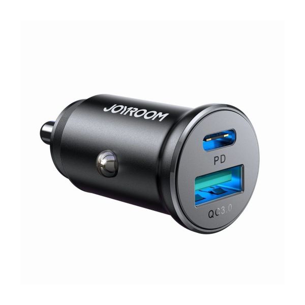 Zigarettenanzünder-Ladegerät 60W USB-A USB-C Mini-Ladegerät – Schwarz