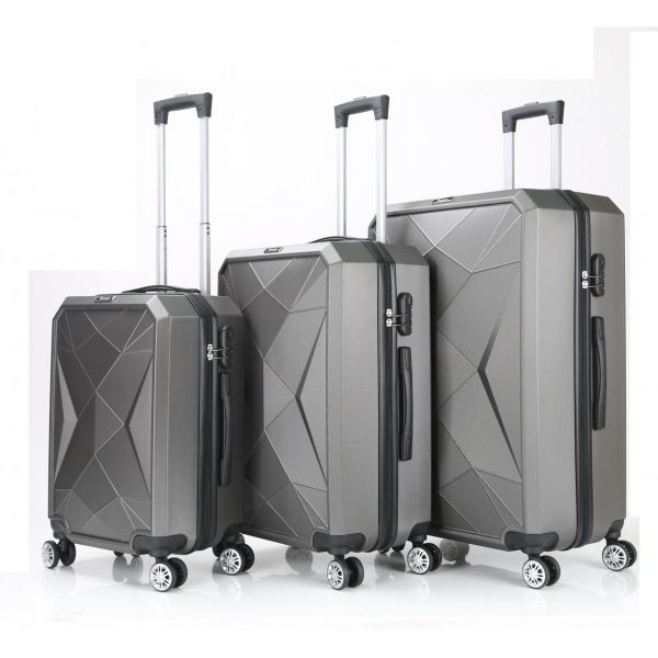 Reisekoffer ABS-03 Koffer 3-teilig Hartschale Trolley Set Kofferset Handgepäck Gepäck Reisetasche