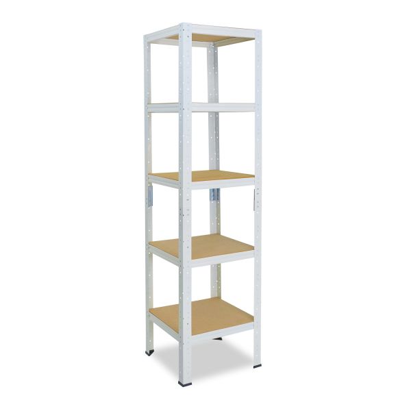 shelfplaza® HOME 180x60x60cm Schwerlastregal in weiß mit 5 Böden