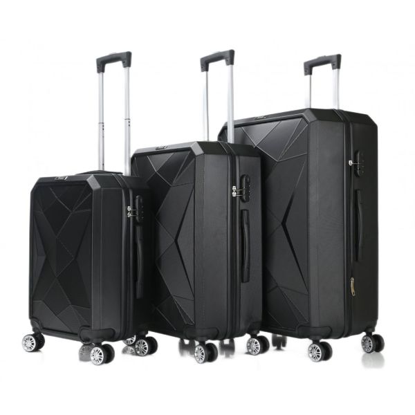 Reisekoffer ABS-03 Koffer 3-teilig Hartschale Trolley Set Kofferset Handgepäck Gepäck Reisetasche