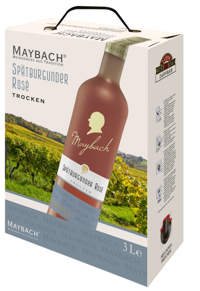 Maybach Spätburgunder Rosè trocken 3,0l Box Bag Norma24 in 