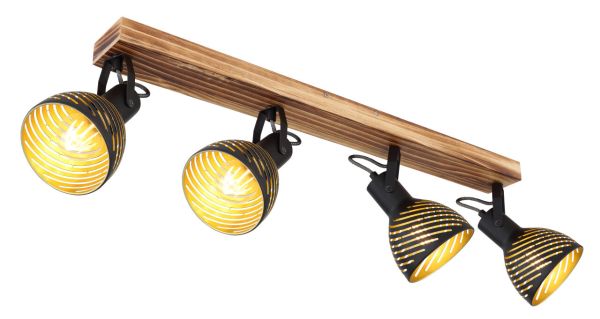 Lighting - LENNA - Strahler Holz dunkelbraun, 4x E27