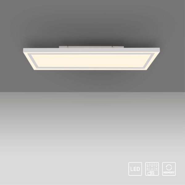 JUST LIGHT. LED Deckenleuchte EDGING, separat steuerbar, 3000 Kelvin, rechteckig, Weiß