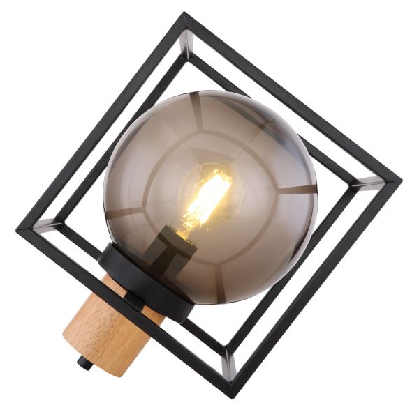 Lighting - HILKO - Tischleuchte Metall schwarz matt, 1x E27 LED