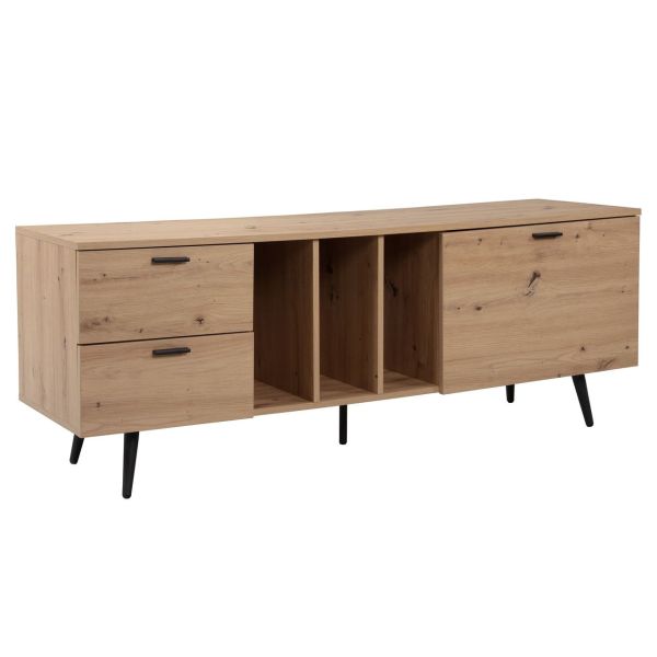 Lowboard 150 cm TV Schrank Fernsehtisch Fernsehschrank Eiche Schubladen